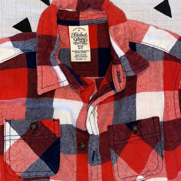 Faded Glory- boys flannel button up - Picture 2 of 2